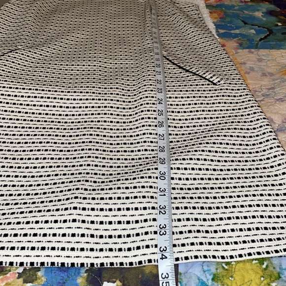 Loft Black & White Textured A-Line Shift Dress. - Picture 11 of 11